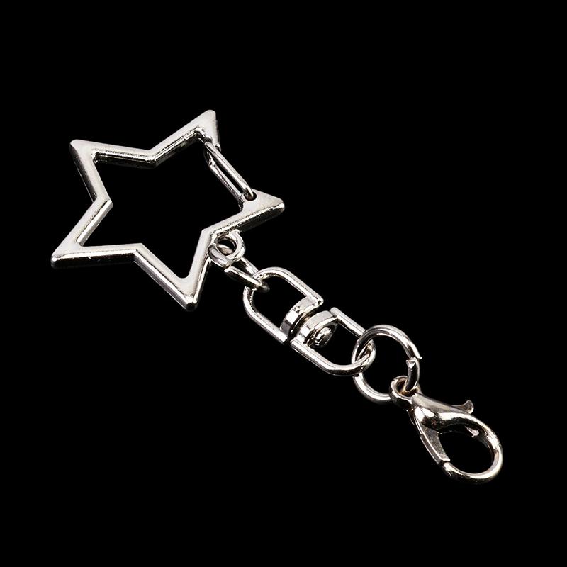 30Pcs Unique Alloy Star Keyring Pendant Star Shaped Clasp For Diy Projects