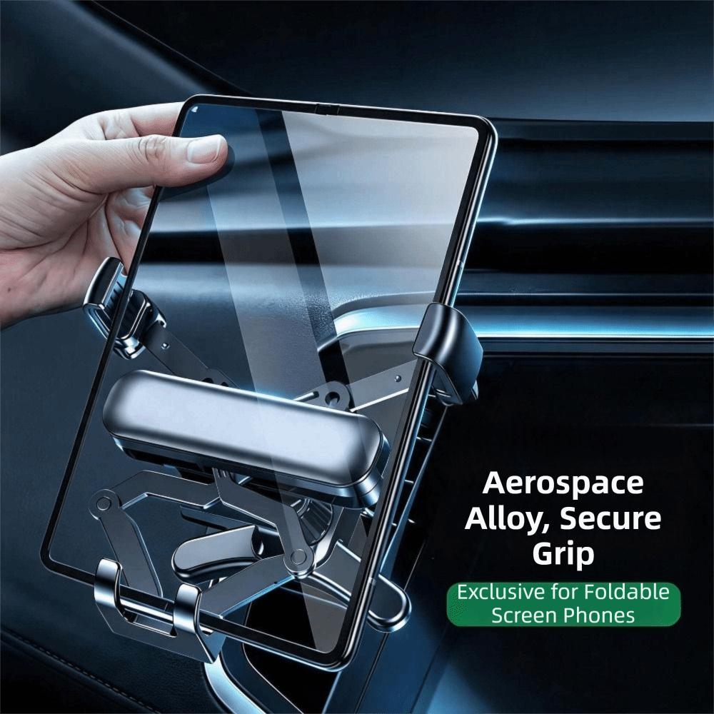Gravity Retractable Fold-Screen Car Phone Holder Gravity Retractable Car Mount Large Smartphones