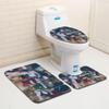 Christmas Bathroom Floor Mat Toilet Three-Piece Set