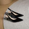 Décolleté Slingback a Punta in Vernice - Stile Coreano, Taglia 35-43, per il Pendolarismo Quotidiano