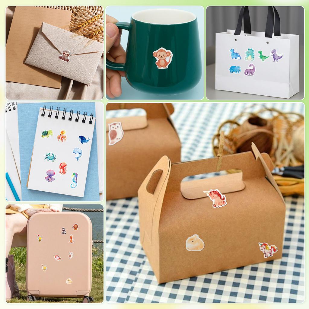 1000/9000pcs Animal Sticker Children's Motivational Sticker Different Pattern Decal for Kid Classroom Cartoon Reward Stickers