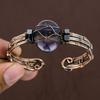 Fluorite Handmade Copper Wire Wrap Cuff Bangle Adjustable I9C24
