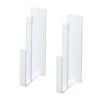 Magnetic Kitchen Tray Holder, Set of 2, White, Approx. W4 X D7.2 X H16cm, Tower Shape, Holds Round Trays, Adjustable Width, 5050