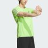 Adidas Own The Run SS25 Dopamine Stripe Comfortable Knitted Stretch Quick-Dry Sports Crew Neck Short Sleeve T-Shirt Men Tops JY6983