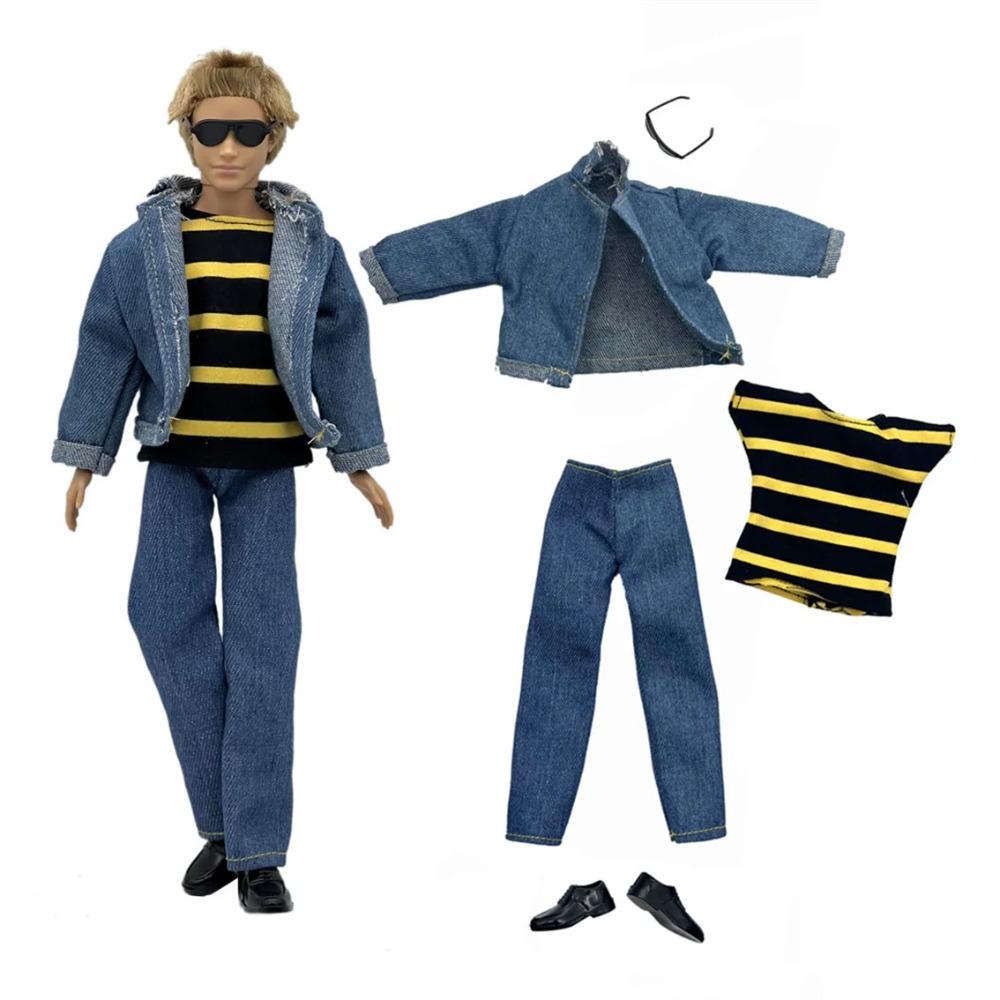 1 Set Ken Doek Handgemaakt Mooie Poppenaccessoires Casual Kleding Pak voor 30cm 12inch Ken Pop Pak Kinderen Cadeau