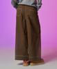 KOLEAT [Fleece-Lined Ver.] Wide Cotton Stitch Pants [Brown] Kcl.