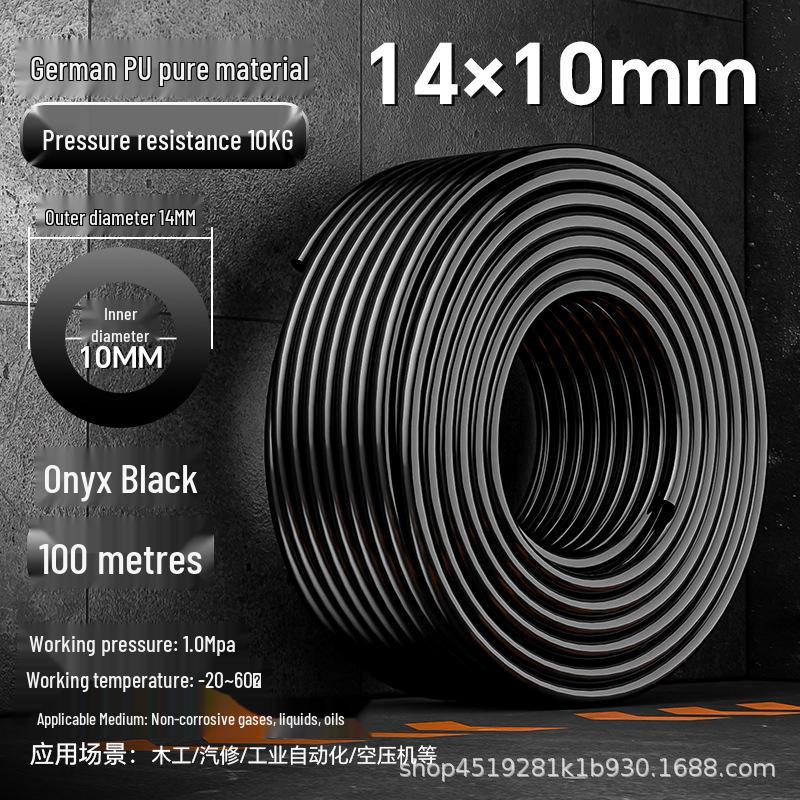 Zhuo Ji 8mm High-Pressure Transparent PU Air Hose for Air Compressors (Sizes: 4/6/10/12/14/16)