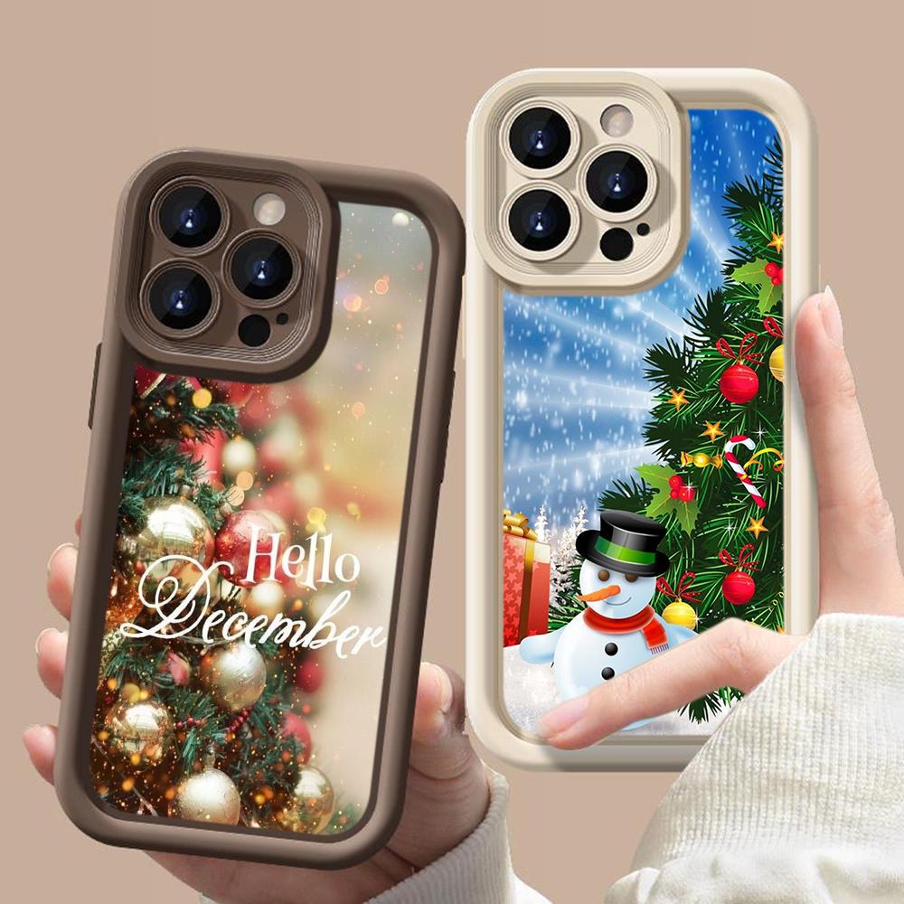 N118 New Year Merry Christmas design Soft Angel Eyes Phone Cases for Xiaomi 11 Lite 5G NE 14T 13T Redmi note 13 12 11 10 9 Pro 13C A3 Shockproof Cover