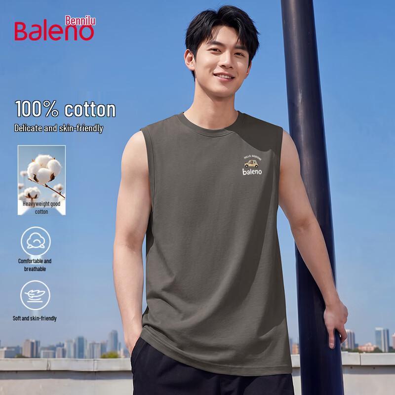 Baleno Men s Heavyweight Cotton Sleeveless T-Shirt M