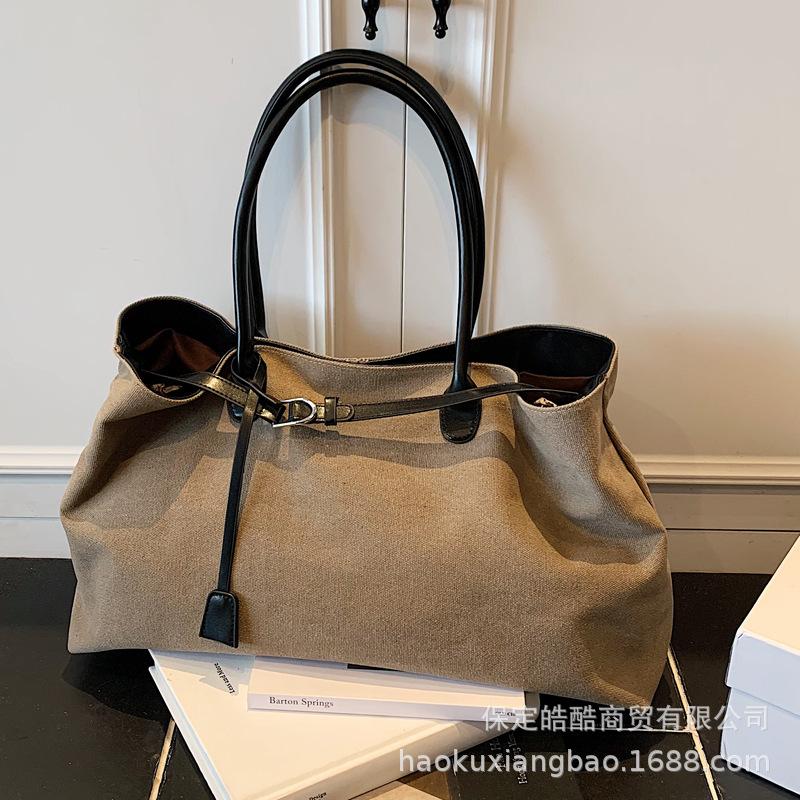 Premium sense large-capacity bag women's 2025 new fashion commuter versatile shoulder bag casual out tote bag