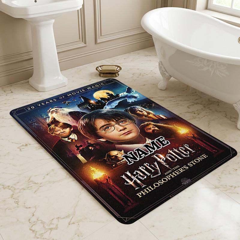 Custom Name Owl Letter Living Room Non-Slip Area Rug Soft Carpet for Bedroom Kids Playroom Sofa Office Home Decor Doormat