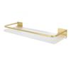 30cm Bathroom Wall Mounted Shelf Space Aluminum Acrylic Towel Rack Bathroom Storage Rack Gold