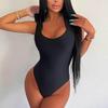 Seksowny damski trójkątny zestaw bikini z wiązaniem po bokach stringi stringi strój kąpielowy jedno ramię elastyczny