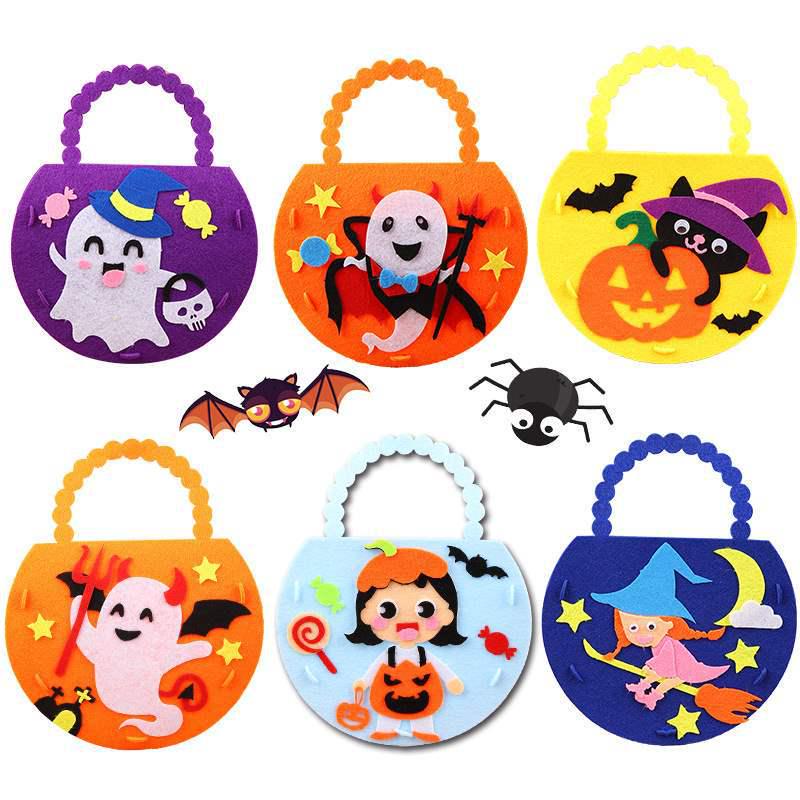 

Non-Woven Halloween Tote Bag for Kids - Ghost Festival Candy Gift Bag One Size