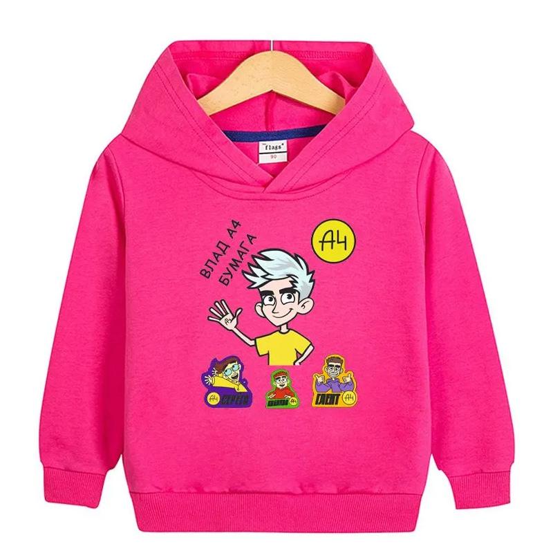 Merch A4 Boys Girls Hoodie Pullover Cartoon Children Hoodie Teen Spring Autumn New Style 4 To14 Y