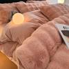 2025 Winter Coral Velvet Bedding Set: Plush Imitation Rabbit Fur Duvet, Fitted Sheet, Bed Sheet, Thickened for Warmth