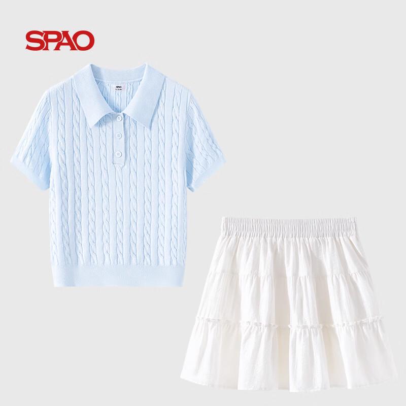 SPAOPOLO Women s Polo Collar Two-piece Skirt Set XL