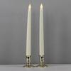 Home Decor Realistic Ivory Plastic Warm White Flickering LED Candlesticks Flameless Taper Candles