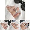 925 Sterling Silver Fashionable Geometric Open Adjustable Ring For Women Stylish Gift
