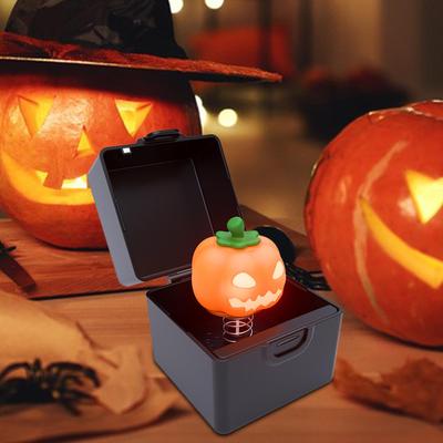 Pumpkin Themed Music Box Pumpkin Halloween Horror Music Box With LED Decorative Supplies For Doorways Desktop Room School