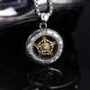 Meier Starburst roman gold two-tone metal pendant classic exquisite necklace