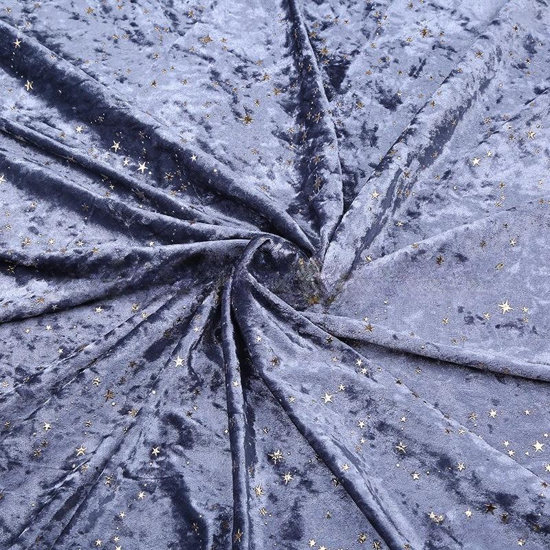 1 Meter Dehnbarer Samtstoff mit Sternmuster Diamantfleece Elastischer Weihnachtsstoff für DIY Nähen Weihnachtsdekorationen