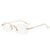 The New Stylish And High-value Golden Frameless Design Unisex Ultra-light Presbyopic Glasses