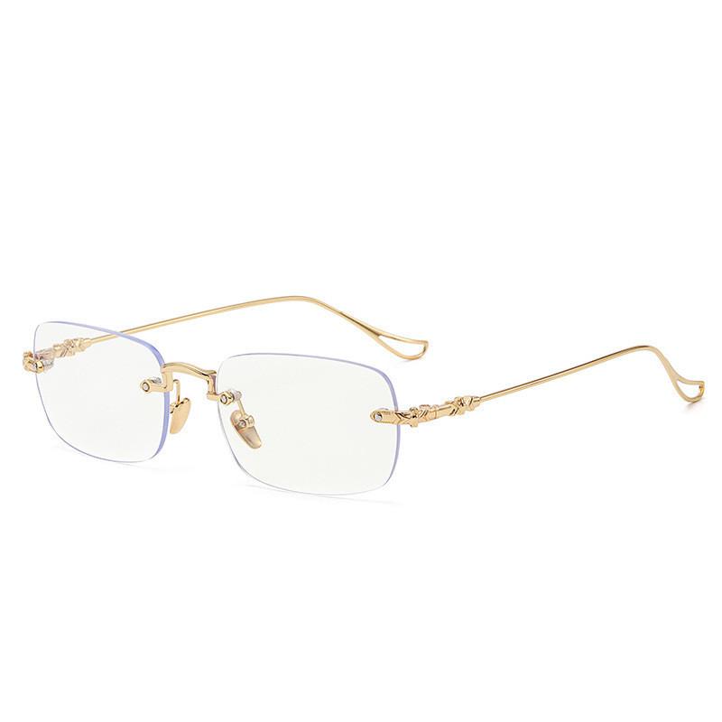 The New Stylish And High-value Golden Frameless Design Unisex Ultra-light Presbyopic Glasses