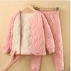 School Uniform Artifact:Children's Autumn and Winter Cotton Jacket, Cotton Pants, Warm Cotton Jacket for Boys and Girls, Inner Lining FSchool Students