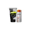 Loreal Paris Men's Mens Double Effect Facial Cleanser Set - Mens Oil Control Charcoal Double Effect Cleanser 100ml Mens Energy Refreshing Lotion 50ml