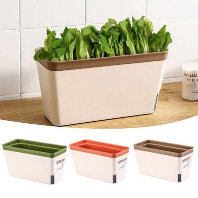 Double Layer Vegetable Planting Pot Rectangular Vegetable Planter Hydroponics Planter