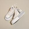 CRLAYDK 2024 Fall Women's Canvas Platform Shoes Classic High Top Zipper Tennis Fashion Casual Slip On Sneakers for Walking