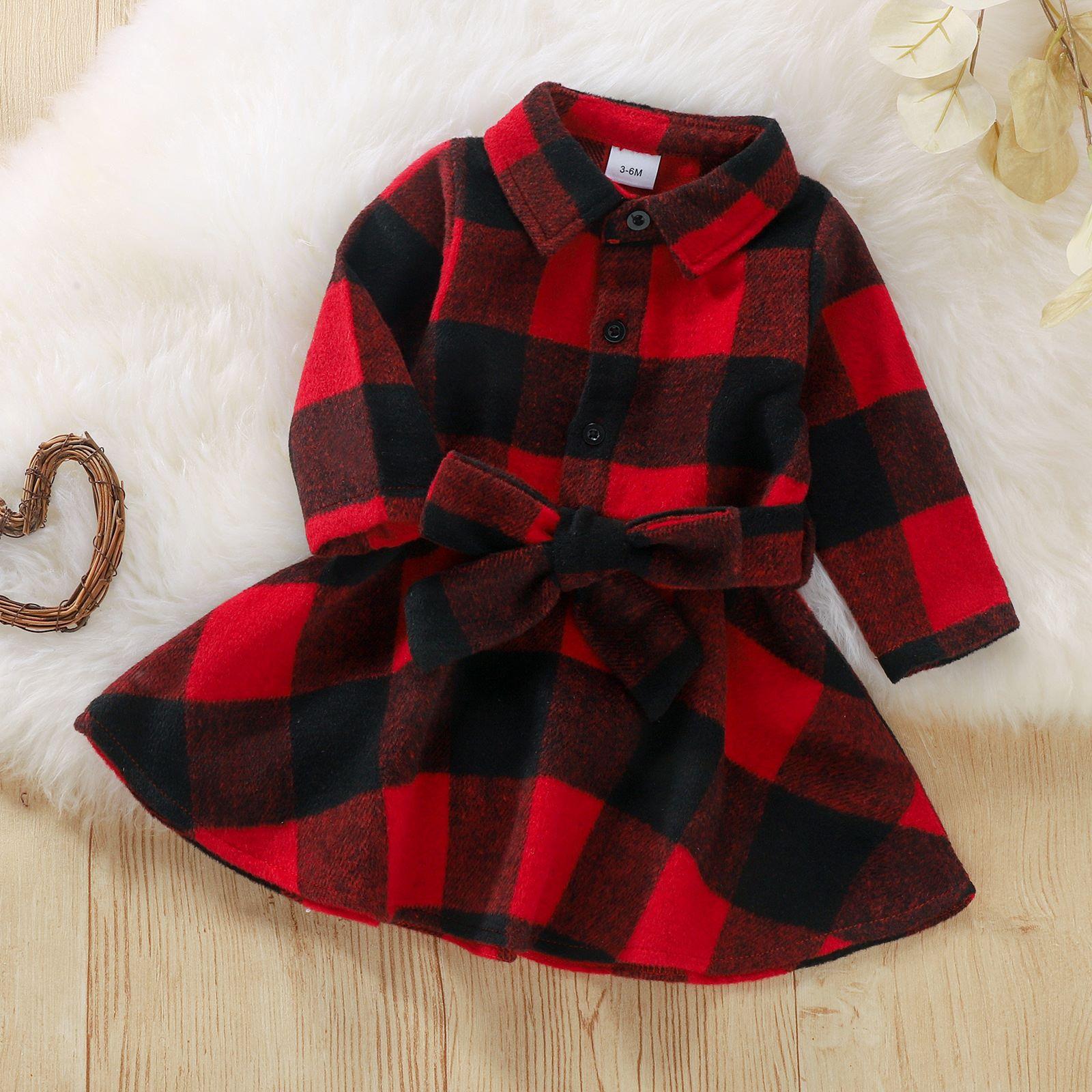 

Minimalist Sweet Girls Toddler Long-Sleeve Dress 3Y красный
