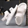 Fashion New Designer Genuine Leather Sandals for Men Solid Color Summer Lightweight Soft-soled Casual Beach Shoes Man Outwear Sandals
