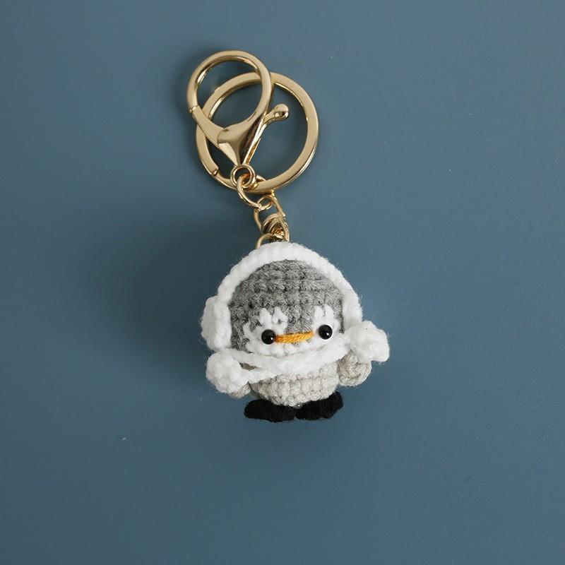 Мультяшная серия кукол животных Крючком Брелок Ручная работа Вязаный кролик Брелок Милый маленький медведь Брелок для сумки Подвеска Подарок
