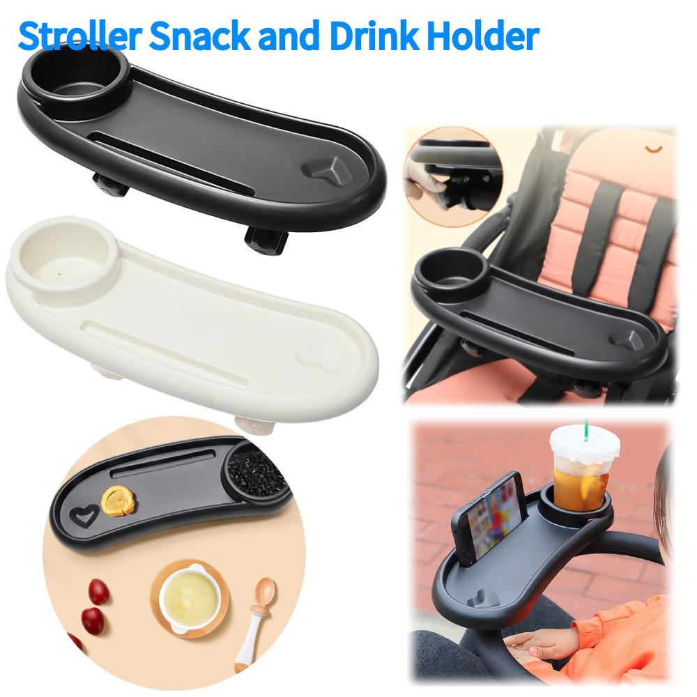 3 In 1 Infant Stroller Dinner Table Tray Removable Stroller Snack Catcher and Drink Holder for Stroller Accessories