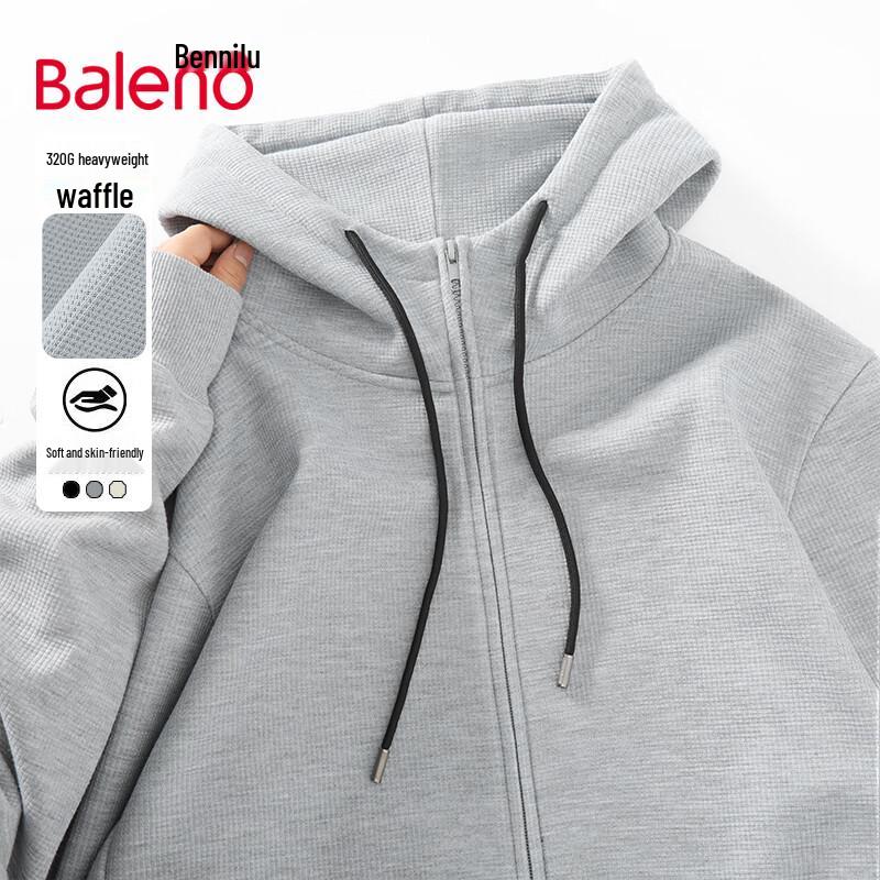 

Мужская футболка Baleno свободного кроя вафельной вязки с капюшоном и коротким рукавом L