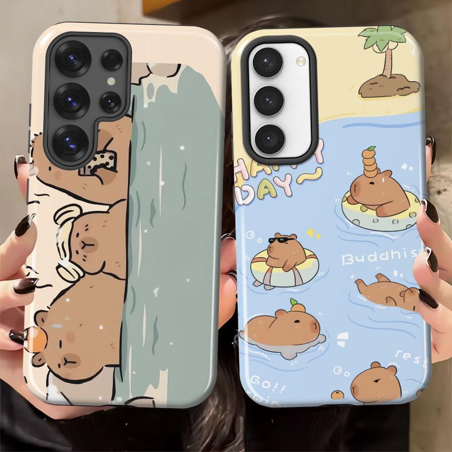 Take A Bath Capybara Phone Case for Samsung Galaxy S25 A26 S23 A36 A16 A56 S20 FE S23Ultra S24 Ultra S25Ultra Soft Cover Capa