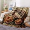 1 pièce Couverture en Flanelle Imprimé Floral Rétro Animal, Haute qualité Toutes Saisons, Décoration de Maison, Chaleur et Confort, Parfait pour les Cadeaux de Noël