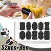 50pcs/sets Jars Labels Erasable Chalkboard Labels Waterproof Spice Sticker Craft Kitchen Blackboard Sticker Bottles Tag With Pen