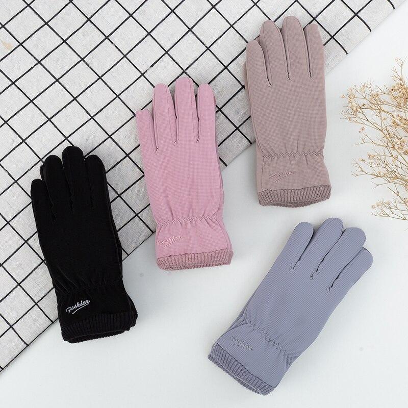 Winter Waterproof Women Gloves Touchscreen Internal Plush Keep Warm Skin-friendly Windproof Female Outdoor Gloves
