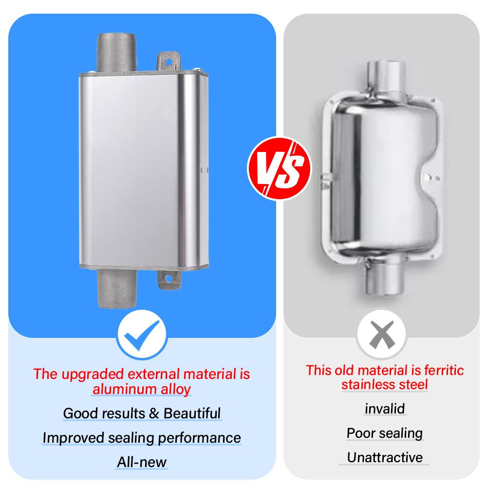 24mm Parking Heater Exhaust Muffler Kit with Stainless Steel Exhaust Pipe Universal for RV Truck Marine Keeps The Air Fresh