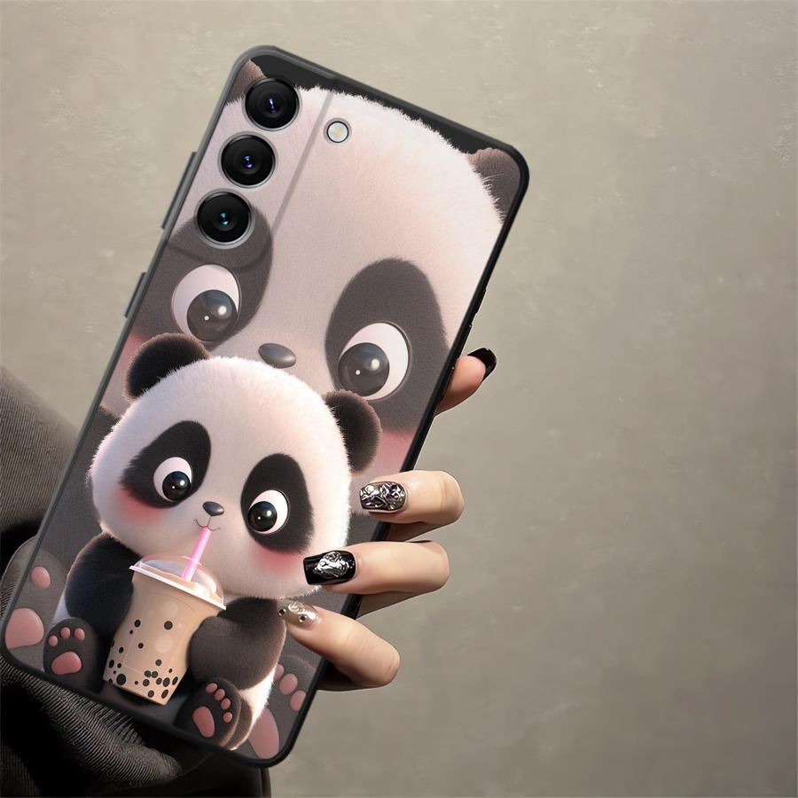 Cute Panda Phone Cover Case for Samsung Galaxy A06 A52 A73 A37 A12 A25 A57 A55 A05 A53 A23 A51 A41 A13 A17 A15 A16 A50 A70 A36