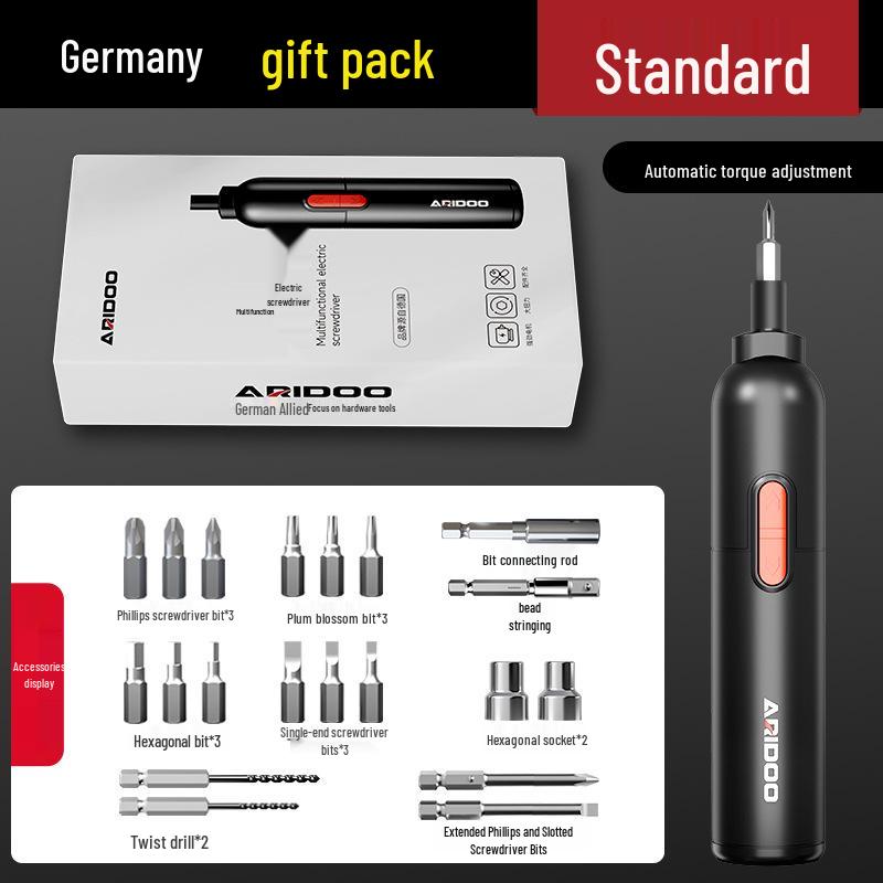 German Rechargeable Hand-Automatic Electric Screwdriver Set - Small Household Lithium Battery Tool