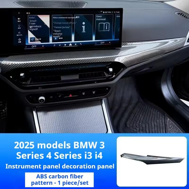 ABS Kohlefaser Auto Gangschaltungsblende Abdeckung Innenraum Kit Zierleisten Aufkleber Für BMW 3er 4er G20 G21 G22 2020-2025 Auto Zubehör