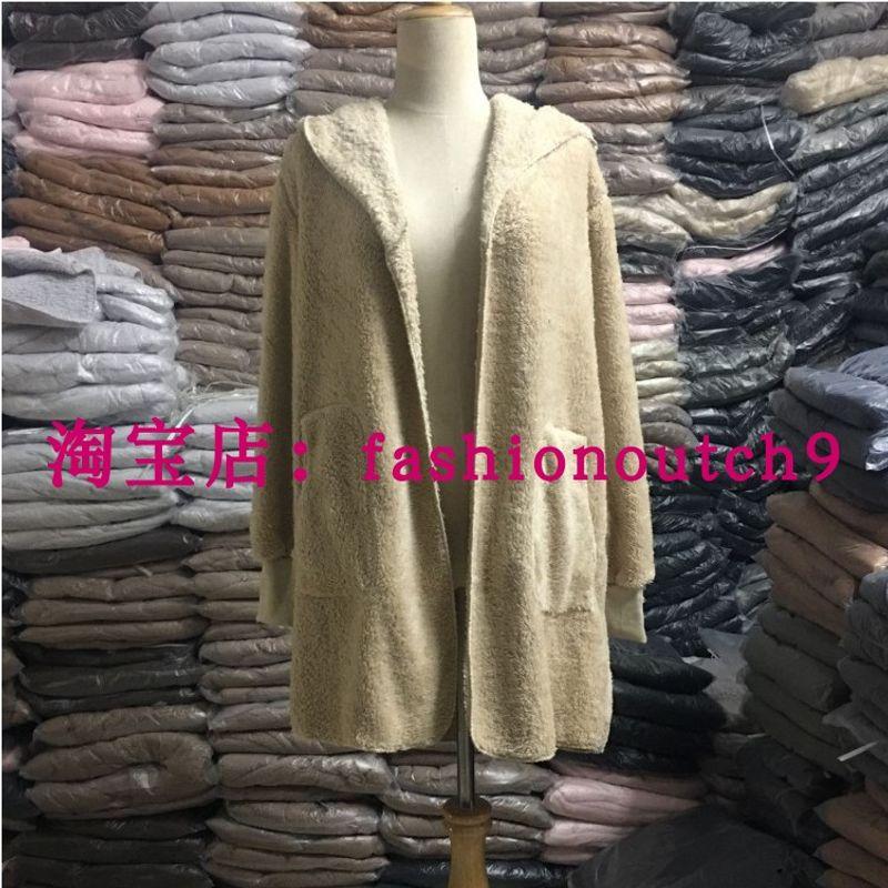 

2024 Пушистая Теплая Куртка Средней Длины Apricot 5XL