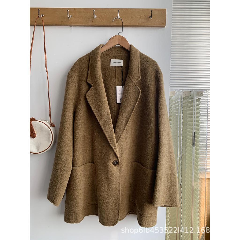 Handmade Italian Notch Lapel Coat – 70% Double-Faced Wool, Premium Quality