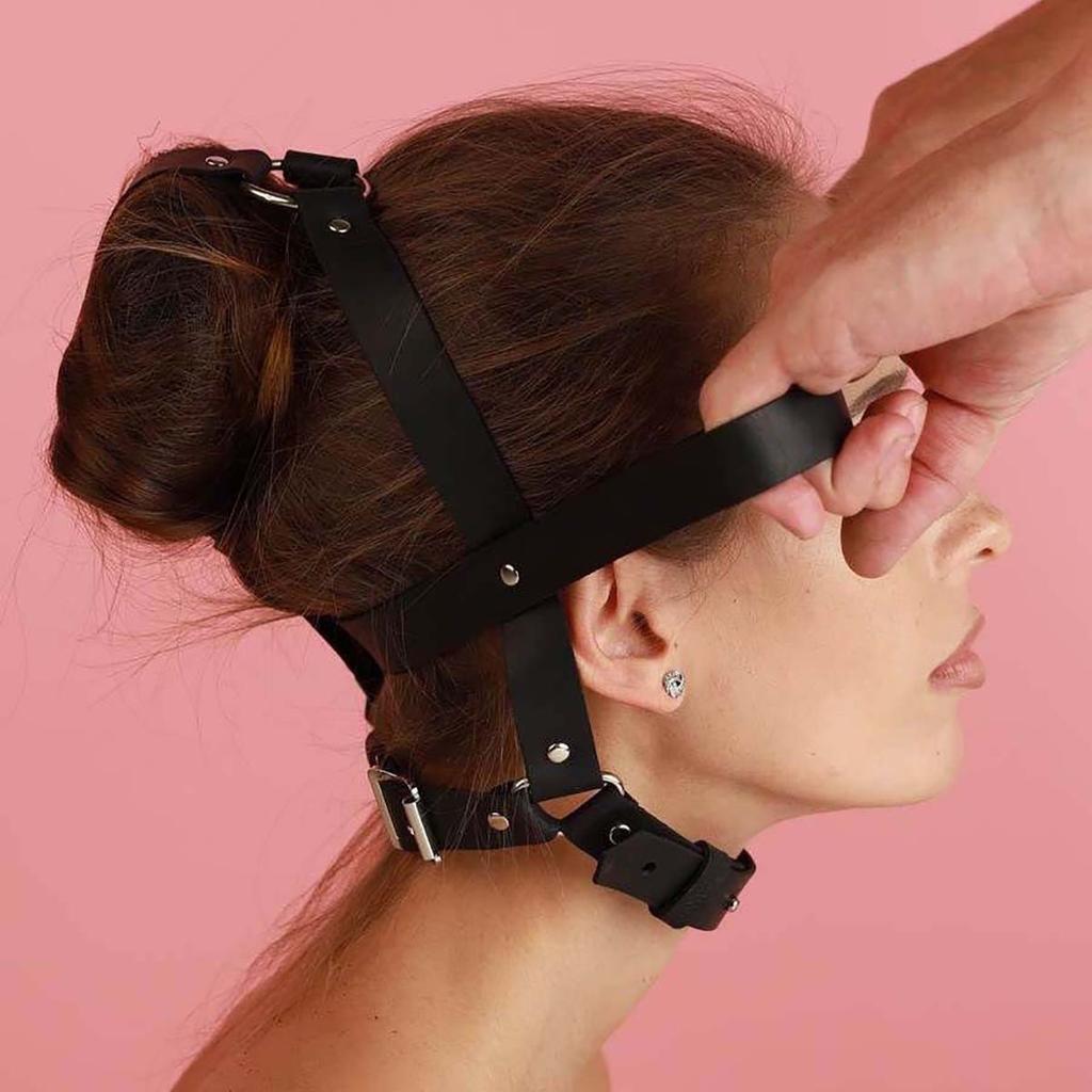 Women Sexy Mask Rivet Cosplay Face Faux Leather Eyes Masks Halloween Party Erotic Masquerade Adult Sex Toys Exotic Accessories