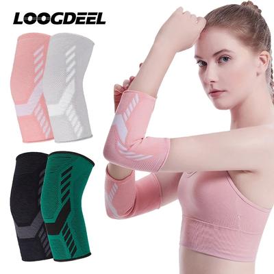 Loogdeel1Pcs Elbow Ergonomic Support Elastic Elbow Protective Pad Absorb Sweat Sport Basketball Volleyball Tennis Arm Sleeve Elbow Brace