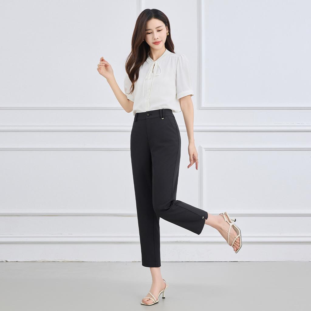 Summer Fashion Temperament Commuting Versatile Straight Leg Casual Pants